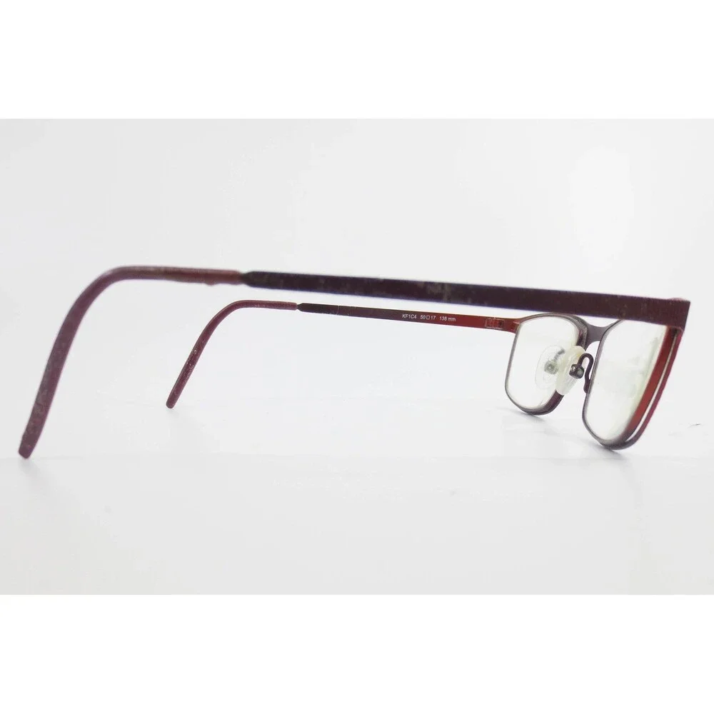 Oxibis KF1C4 Eyeglass Frames Burgundy Red Rectangular Made in France 50-17-138